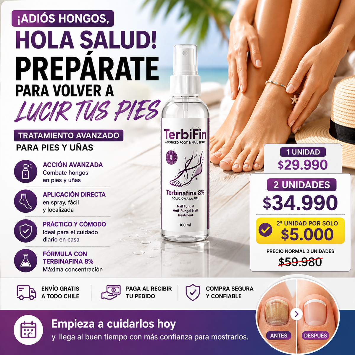 NovvaPies™ Spray | Prepara tus pies para volver a lucirlos