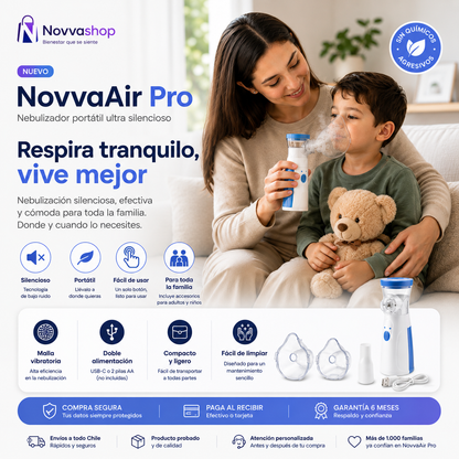 NovvaAir Pro - Nebulizador portátil ultra silencioso
