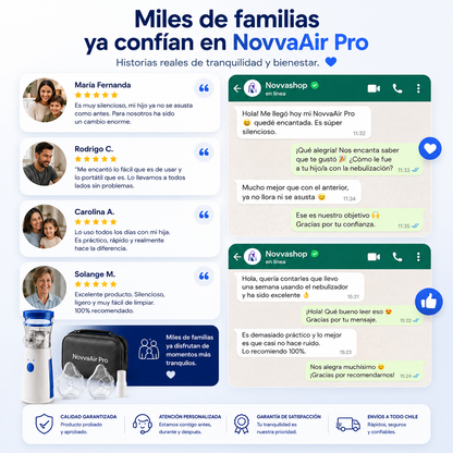 NovvaAir Pro - Nebulizador portátil ultra silencioso