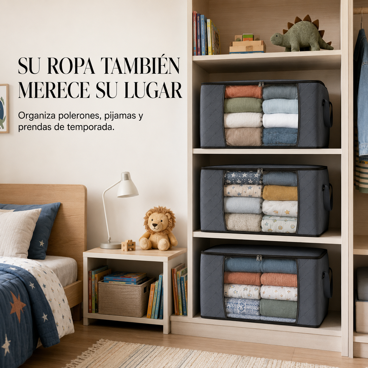 NovvaBox Organiza™ - Pack de 3 organizadores de ropa con visor
