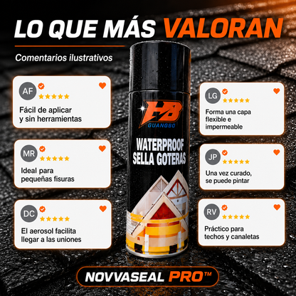 NovvaSeal Pro™ Spray impermeabilizante sellagoteras.