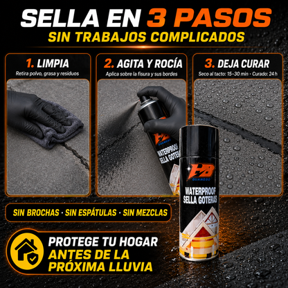 NovvaSeal Pro™ Spray impermeabilizante sellagoteras.