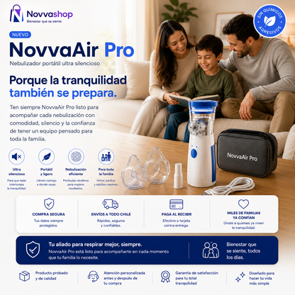 NovvaAir Pro - Nebulizador portátil ultra silencioso